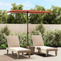 Azure blue 2x1.5 m aluminum pole garden umbrella
