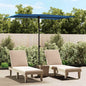 Azure blue 2x1.5 m aluminum pole garden umbrella