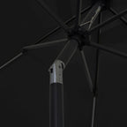 Sombrilla de jardín con luces LED palo de aluminio negra 300 cm