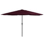 Sombrilla de jardín con palo de metal azul azure 390 cm