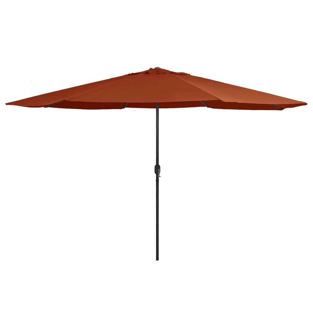 Garden parasol with azure blue metal pole 390 cm