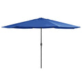 Sombrilla de jardín con palo de metal azul azure 390 cm