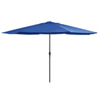 Sombrilla de jardín con palo de metal azul azure 390 cm
