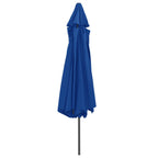 Sombrilla de jardín con palo de metal azul azure 390 cm