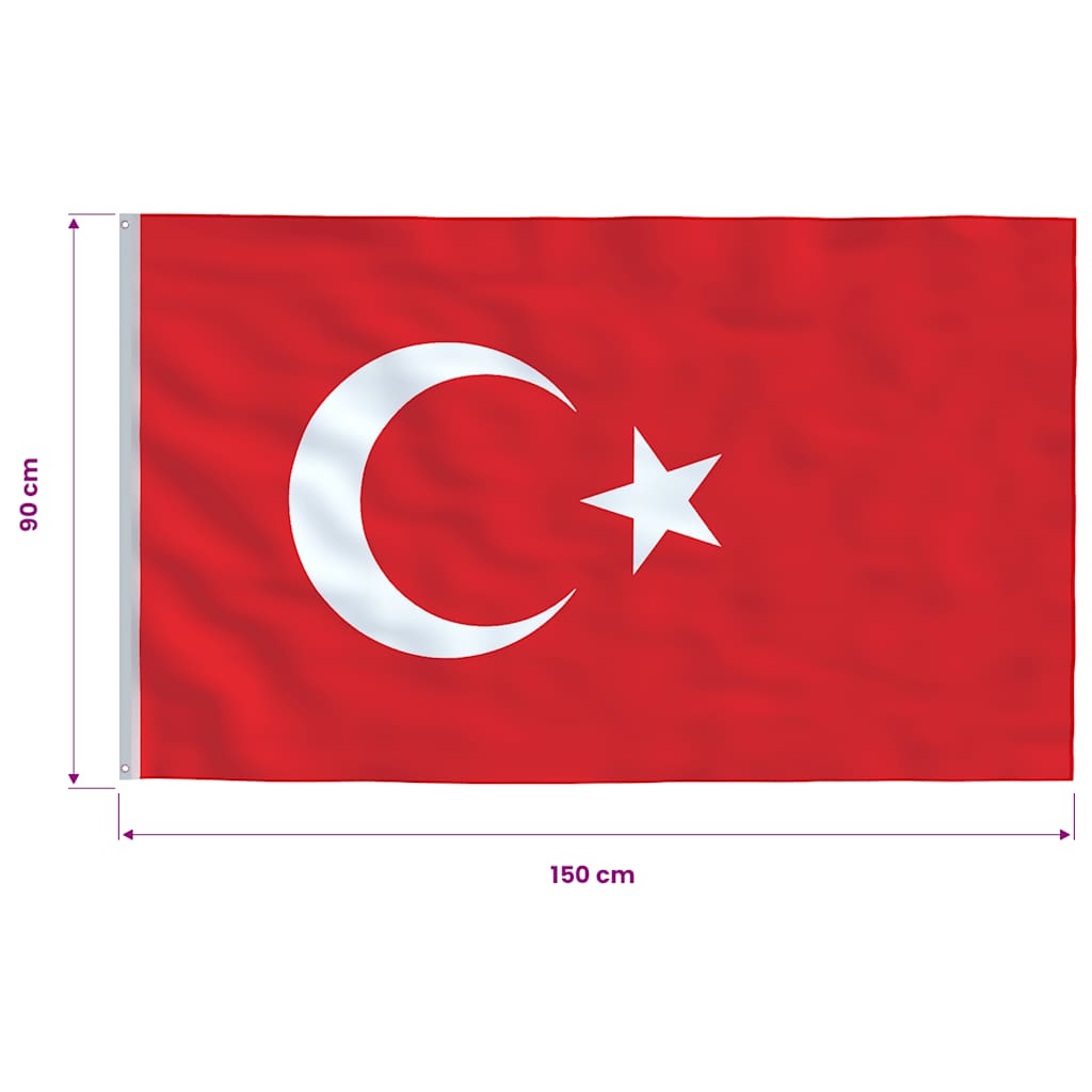 Bandera de Turquía 90x150 cm