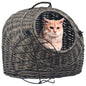 Transportín para gatos sauce natural gris 45x35x35 cm