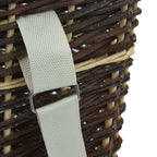 Cesto de leña con correas transporte sauce natural 44,5x37x50cm