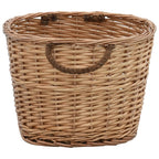 Cesta para leña con asas de transporte sauce natural 56x40x28cm
