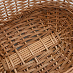 Cesta para leña con asas de transporte sauce natural 56x40x28cm