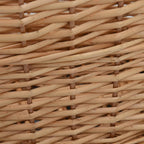 Cesta para leña con asas de transporte sauce natural 56x40x28cm