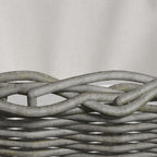 Cesta de leña asas de transporte sauce natural gris 59x42x28 cm