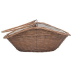 Cesta para leña con asa sauce natural 60x44x55 cm