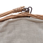 Cesta para leña con asa sauce natural 60x44x55 cm