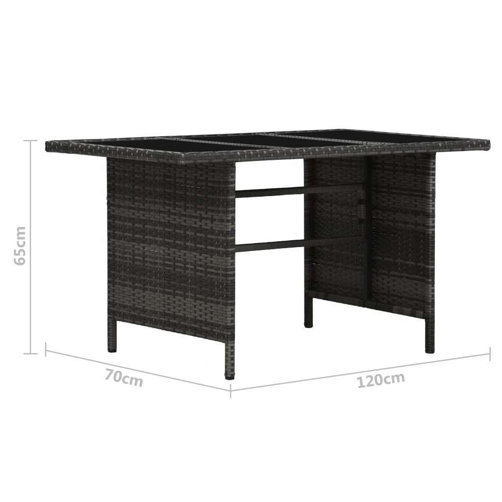 Set de muebles de jardín 4 pzas y cojines ratán sintético gris