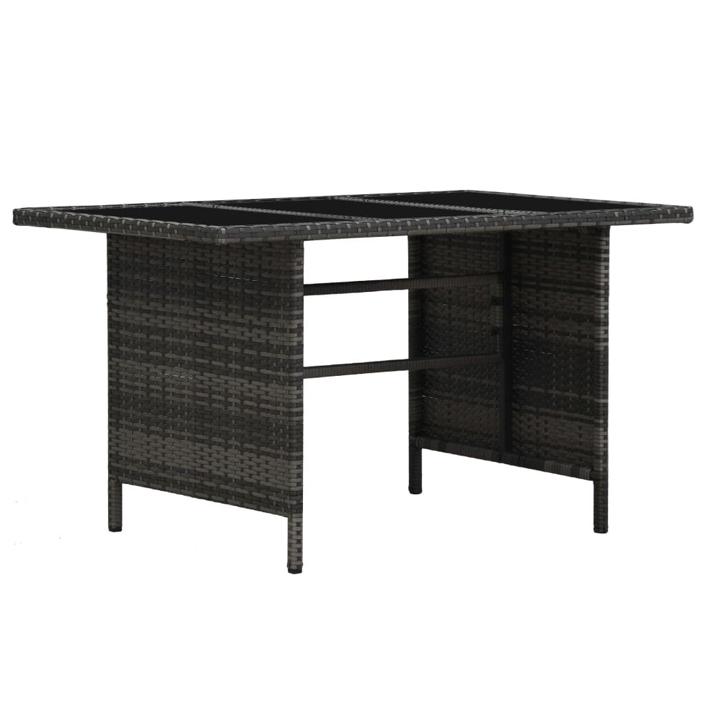Set de muebles de jardín 4 pzas y cojines ratán sintético gris