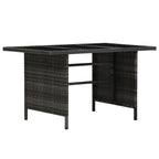 Set de muebles de jardín 4 pzas y cojines ratán sintético gris