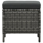 Set de muebles de jardín 4 pzas y cojines ratán sintético gris