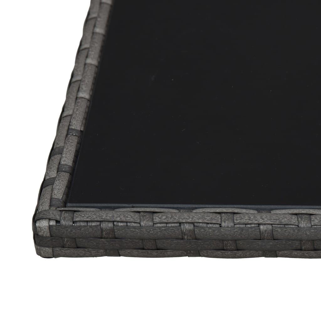 Set de muebles de jardín 4 pzas y cojines ratán sintético gris