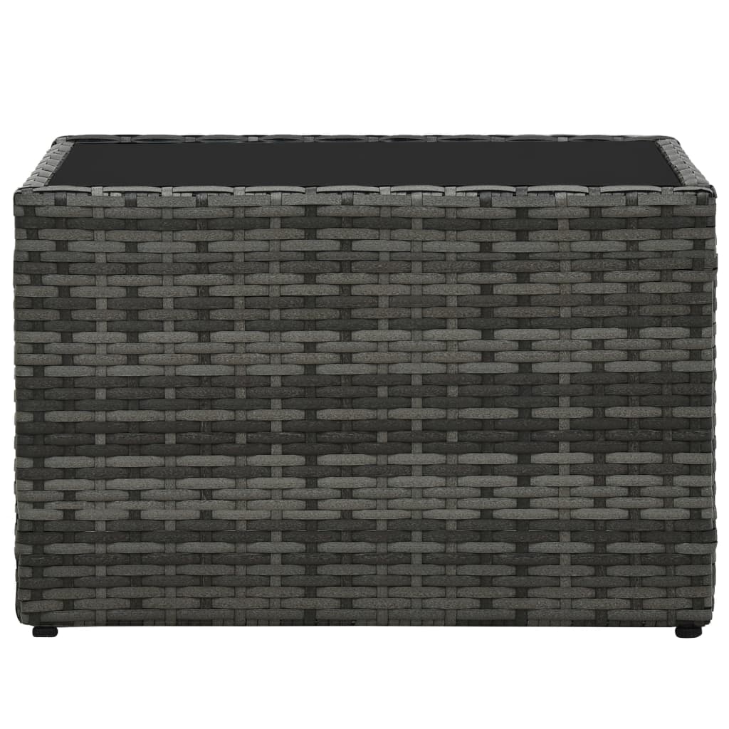 Set de muebles de jardín 5 pzas y cojines ratán sintético gris