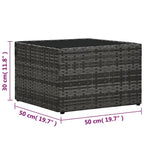 Set de muebles de jardín 5 pzas y cojines ratán sintético gris