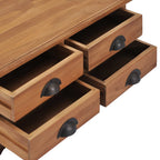 Mesa de centro de madera maciza de teca 68x68x30 cm