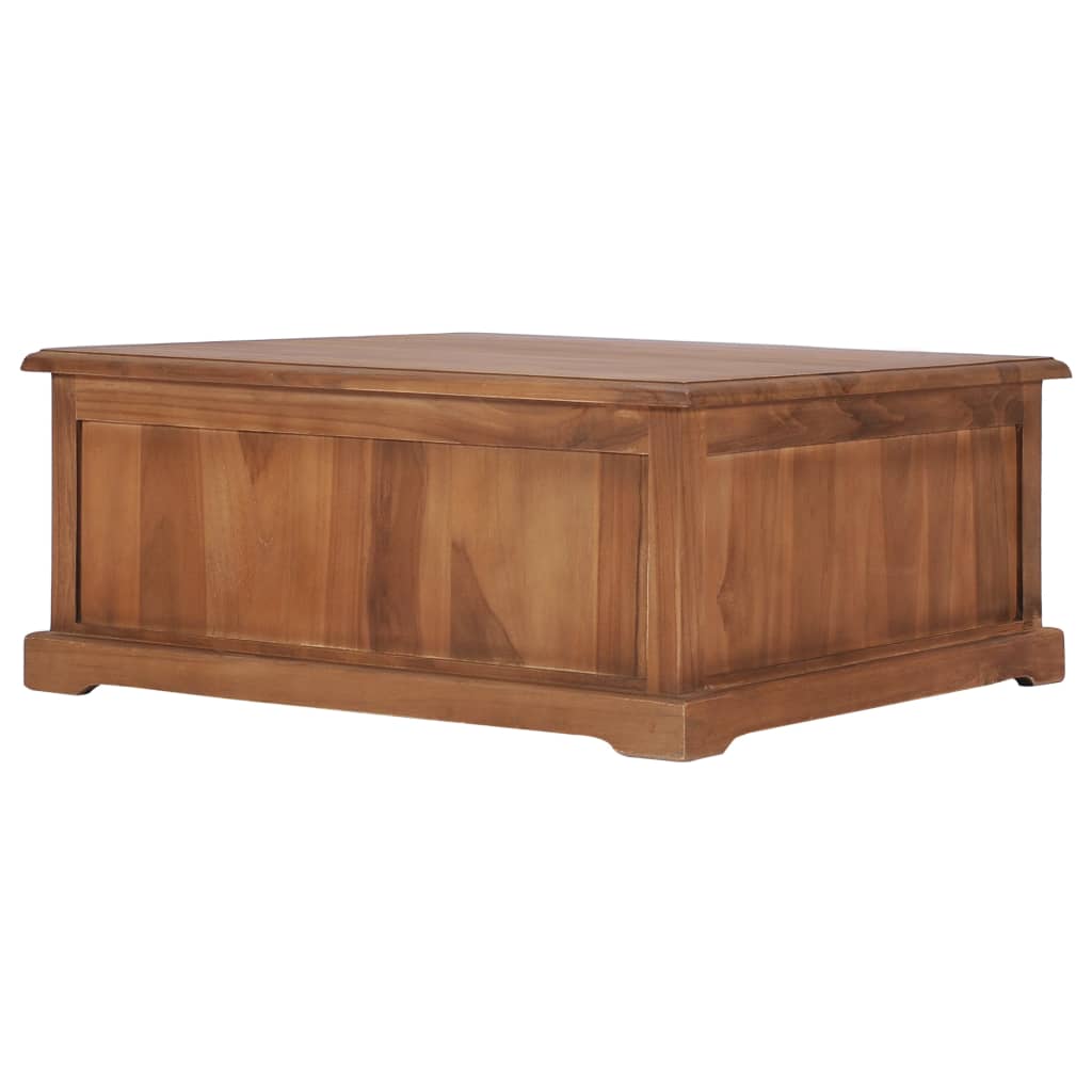Mesa de centro de madera maciza de teca 68x68x30 cm