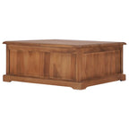 Mesa de centro de madera maciza de teca 68x68x30 cm
