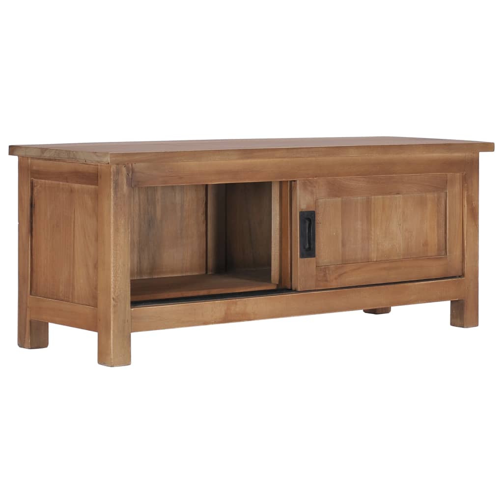Mueble para TV de madera maciza de teca 90x30x35 cm