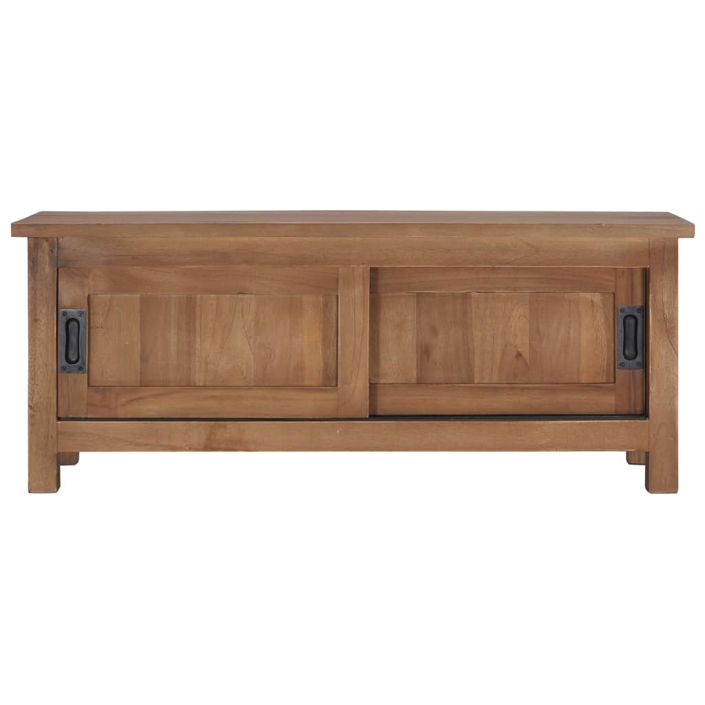 Mueble para TV de madera maciza de teca 90x30x35 cm