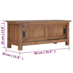 Mueble para TV de madera maciza de teca 90x30x35 cm