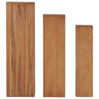 Soportes para plantas 3 piezas madera maciza de teca