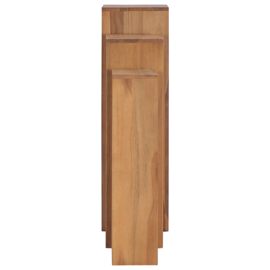 Soportes para plantas 3 piezas madera maciza de teca