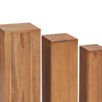 Soportes para plantas 3 piezas madera maciza de teca