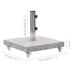 Base de sombrilla cuadrada de granito gris 30 kg