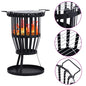 Brasas de jardim com grelhador para churrasco em aço inoxidável 47,5 cm