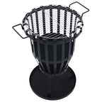 Brasero de jardín con parrila BBQ acero inoxidable 47,5 cm
