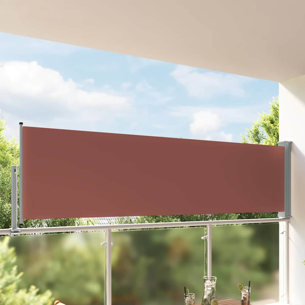 Blue Retractable Garden Side Awning 100x300 cm