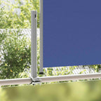 Toldo lateral retráctil de jardín azul 100x300 cm
