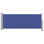 Toldo lateral retráctil de jardín azul 100x300 cm