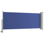 Toldo lateral retráctil de jardín azul 100x300 cm