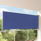 Toldo lateral retráctil de jardín azul 100x300 cm