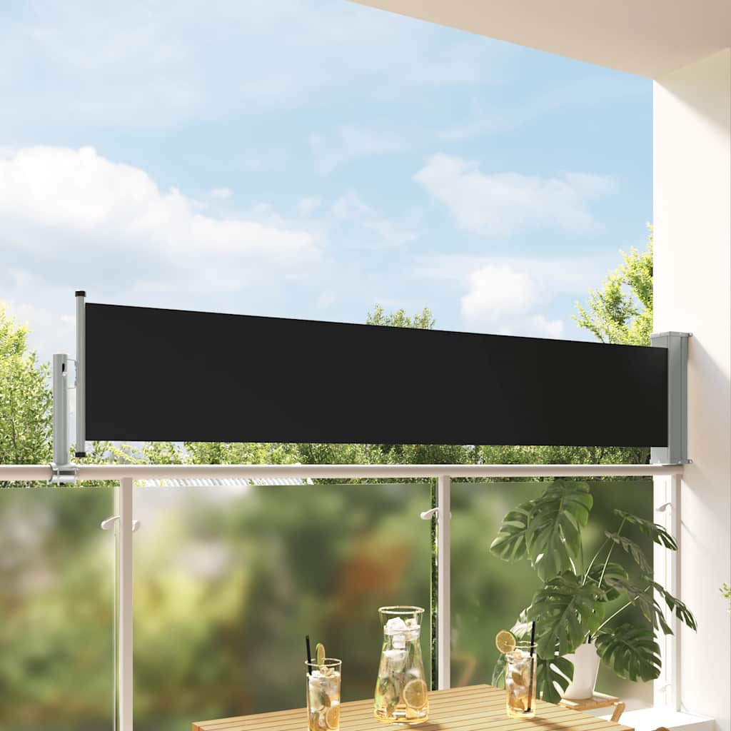Blue Retractable Garden Side Awning 100x300 cm