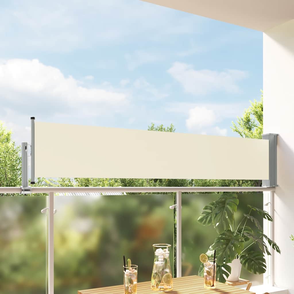 Blue Retractable Garden Side Awning 100x300 cm