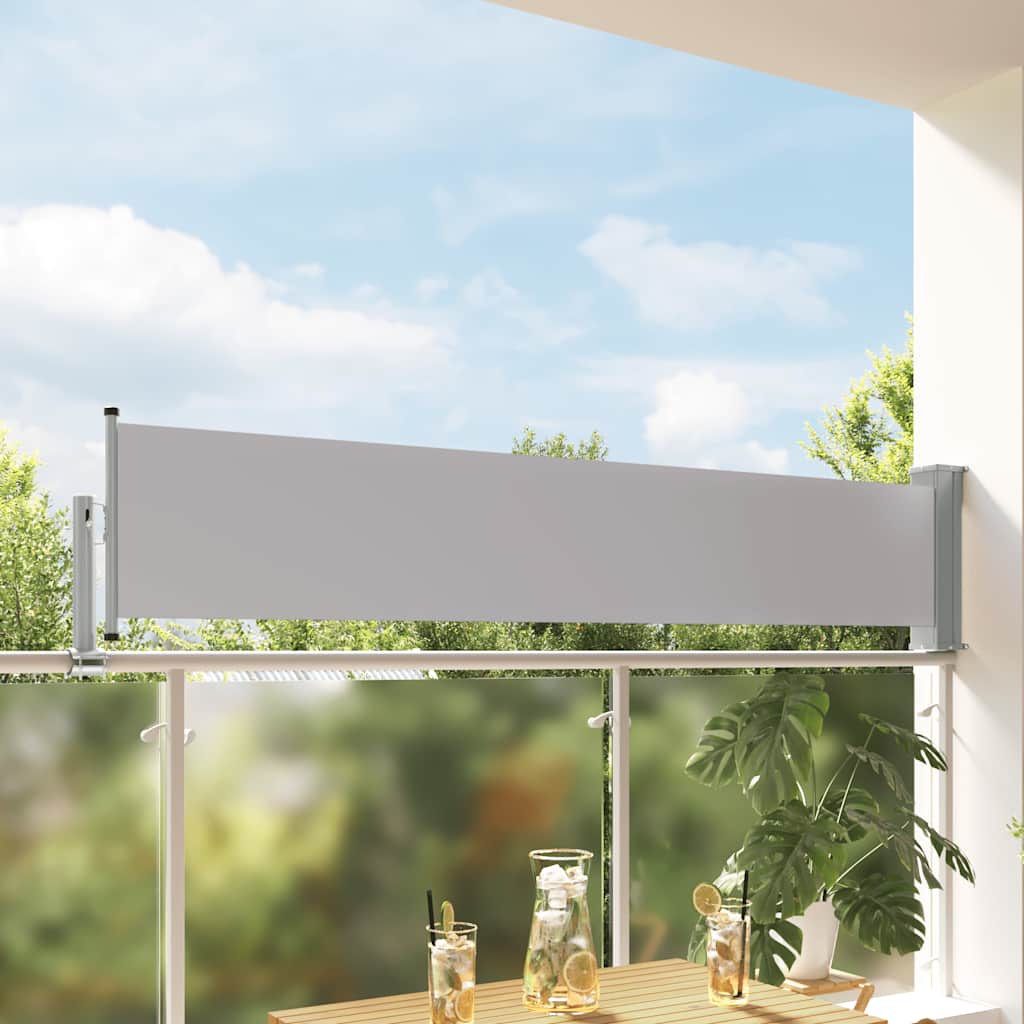 Blue Retractable Garden Side Awning 100x300 cm