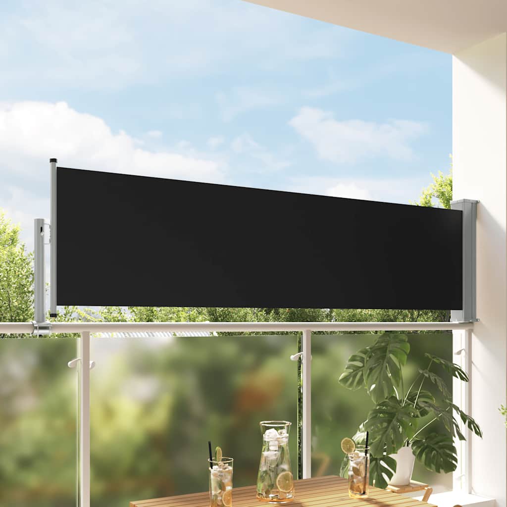 Blue Retractable Garden Side Awning 100x300 cm