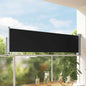 Toldo lateral retráctil de jardín azul 100x300 cm