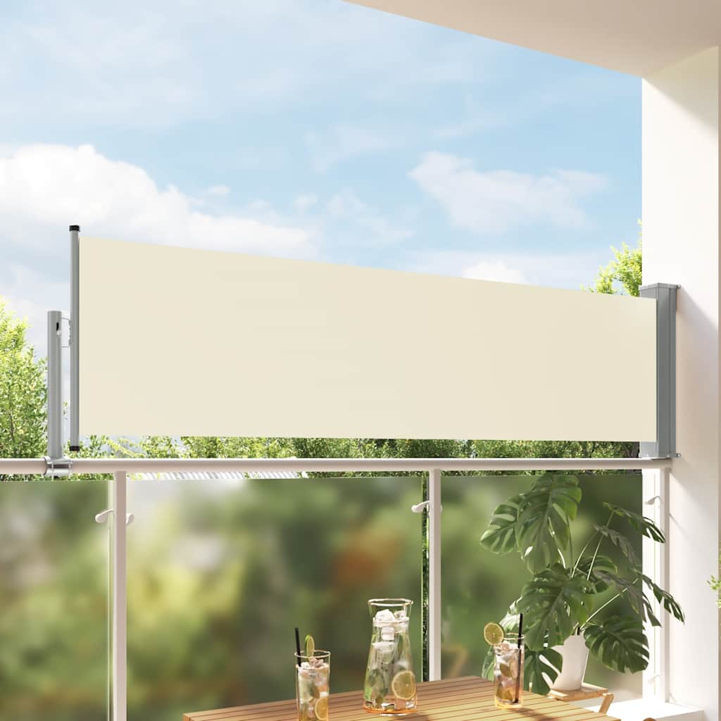 Blue Retractable Garden Side Awning 100x300 cm