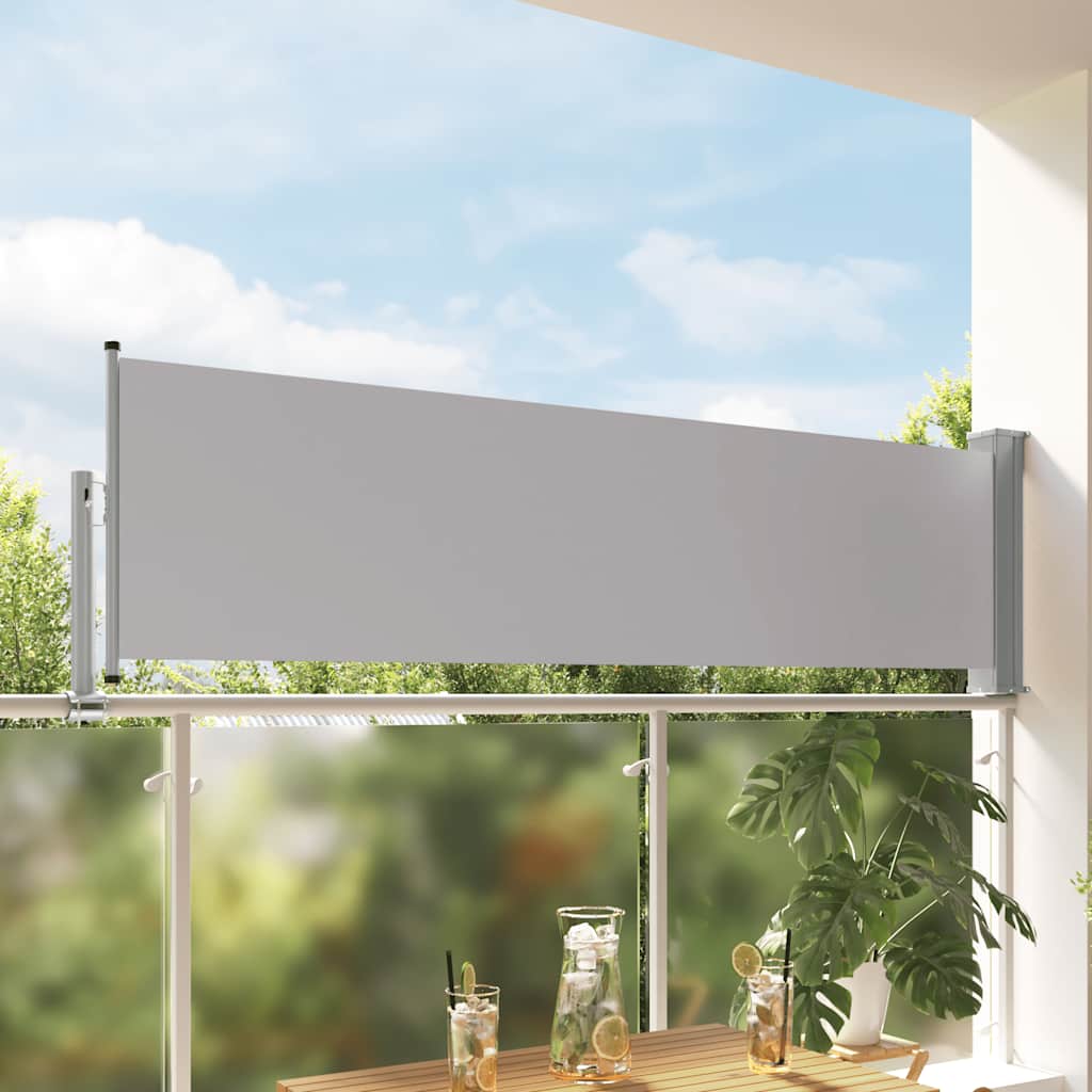 Blue Retractable Garden Side Awning 100x300 cm