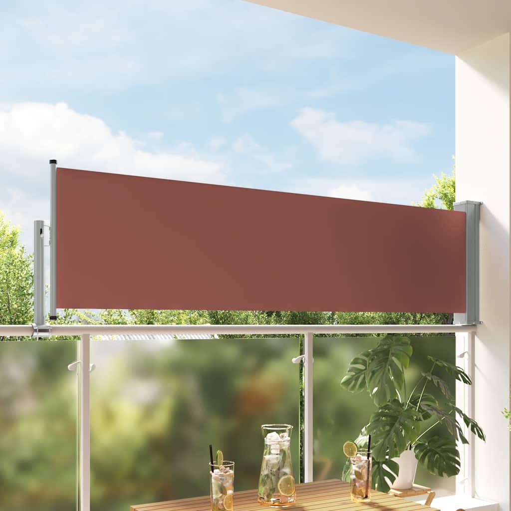 Blue Retractable Garden Side Awning 100x300 cm