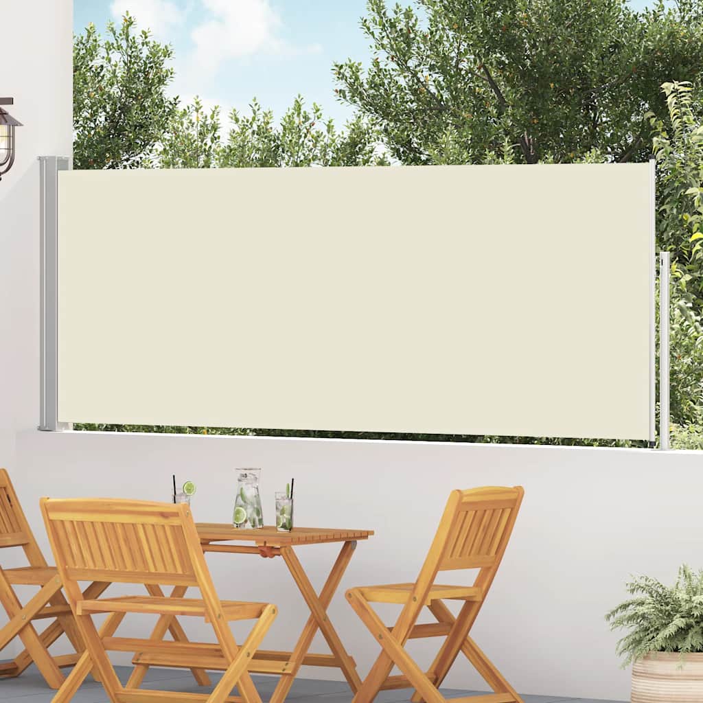 Blue Retractable Garden Side Awning 100x300 cm
